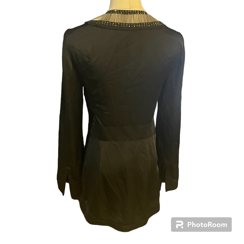 Tory Burch Satin Beaded Neckline Mini Dress/Tunic - Picture 9 of 11